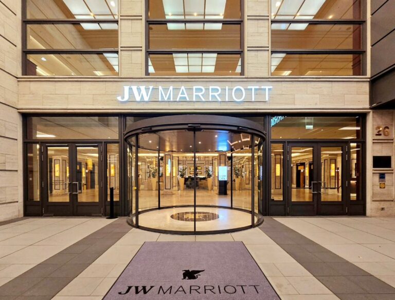 JW Marriot Hotel Berlin entrance in Germany