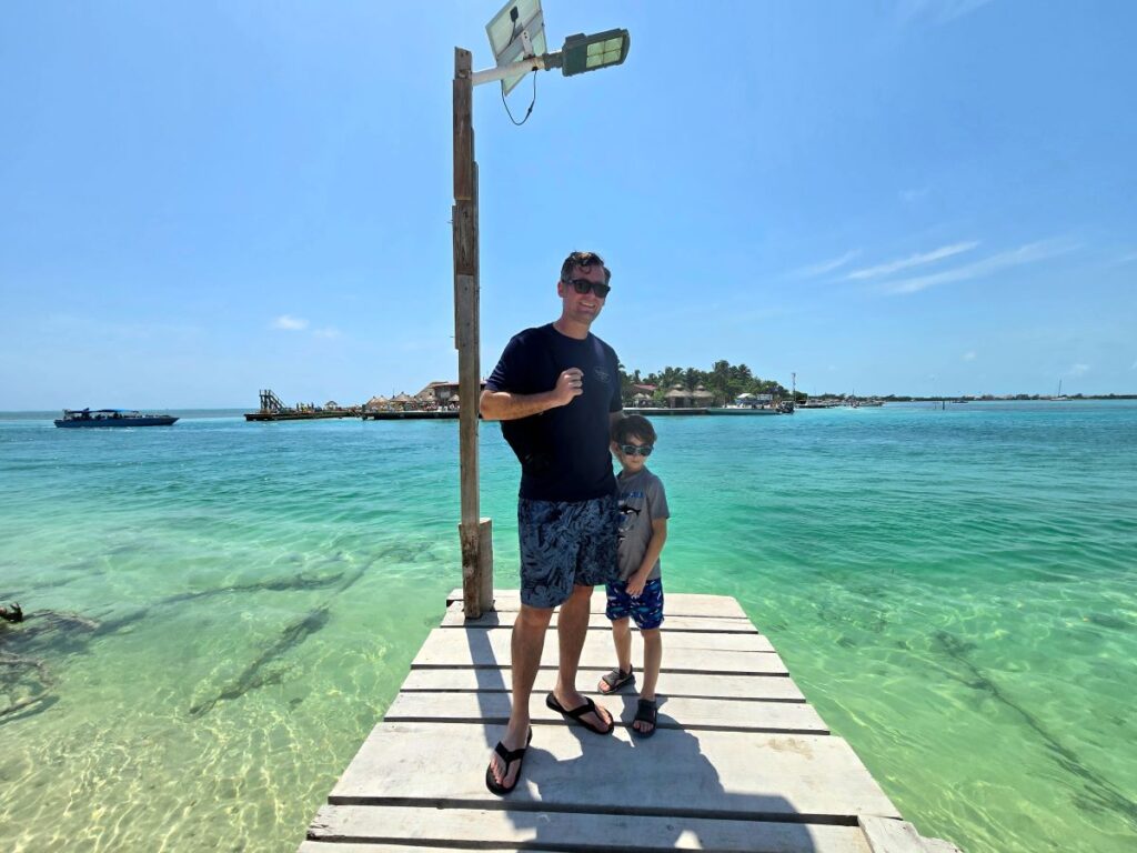 Waiting for the Split to Split Ferry on the north side of Caye Caulker Belize